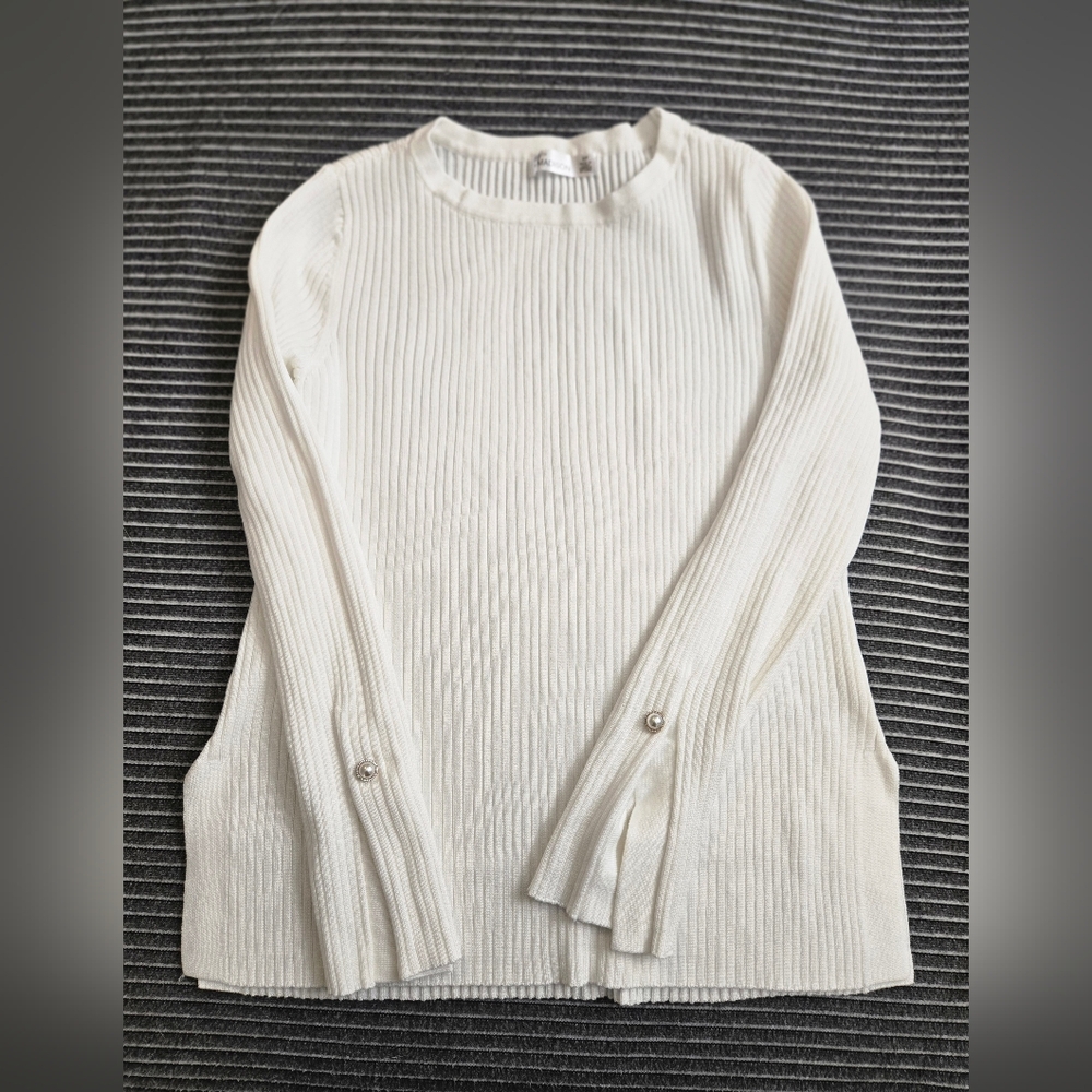 89th Madison White Sweater S/P